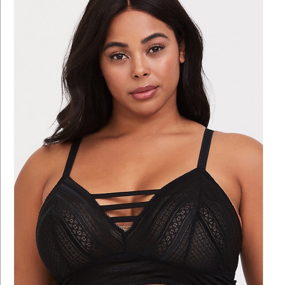 Torrid size 1 black ladder bralette bnwt